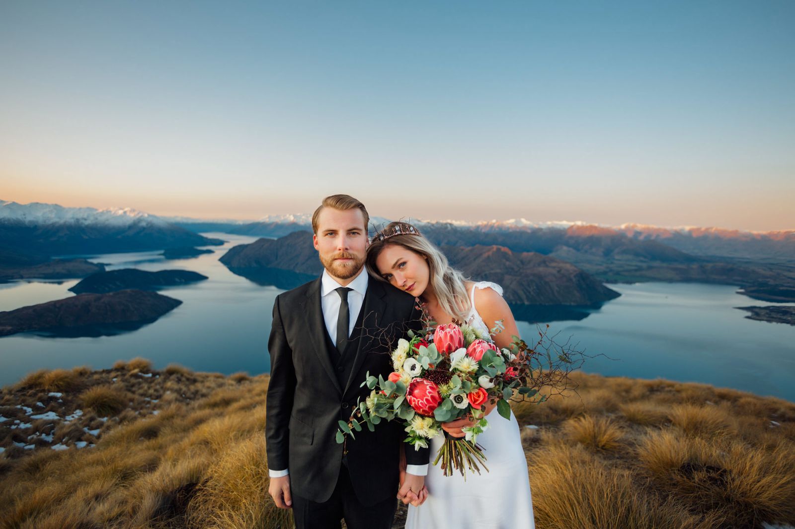 Roy's Peak Mount Roy Wanaka Wedding Photos