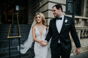 Como The Treasury wedding photos wearing Pallas Couture