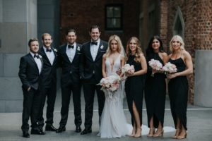 The Flour Factory wedding wearing Pallas Couture