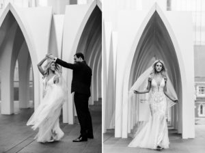 Como The Treasury wedding photos wearing Pallas Couture