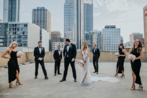 The Flour Factory wedding wearing Pallas Couture