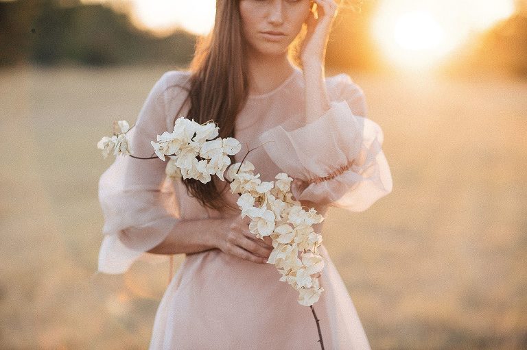Maevana Bridal Blush Wedding Dress Perth Connor Adams Makeup photos by Kate Drennan