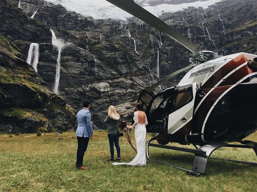 Heli wedding photographer Kate Drennan